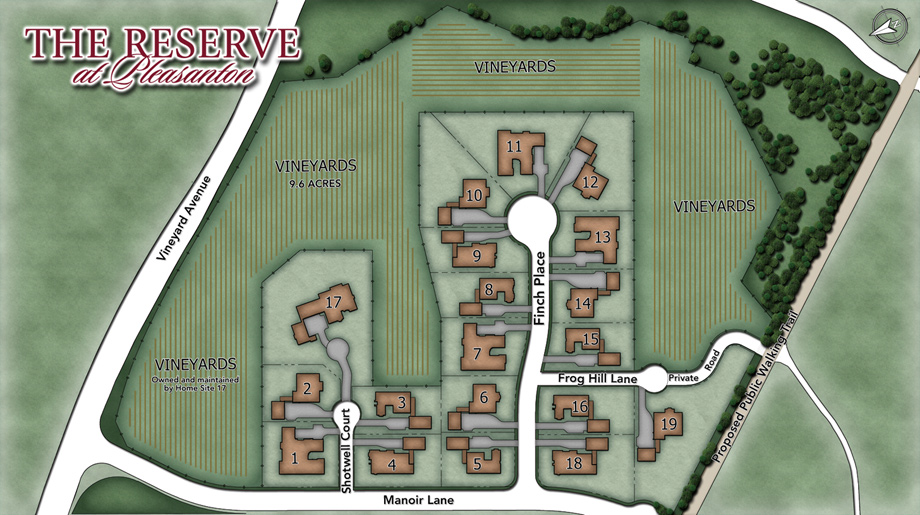 The Reserve at Pleasanton luxury new homes in Pleasanton, CA