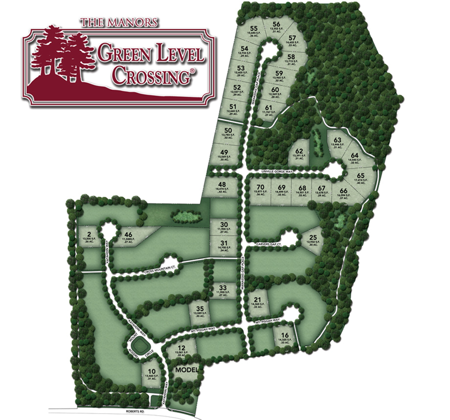 Green Level Crossing The Manors luxury new homes in Cary, NC