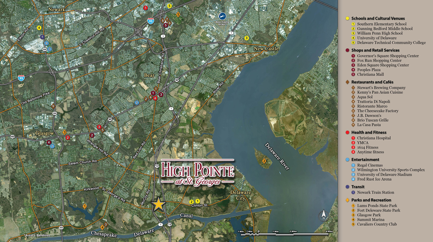 New Castle DE New Homes Master Planned Community High Pointe at St.