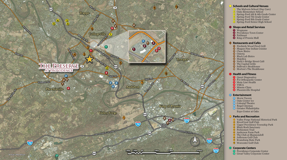 Collegeville PA New Homes Master Planned Community Preserve at