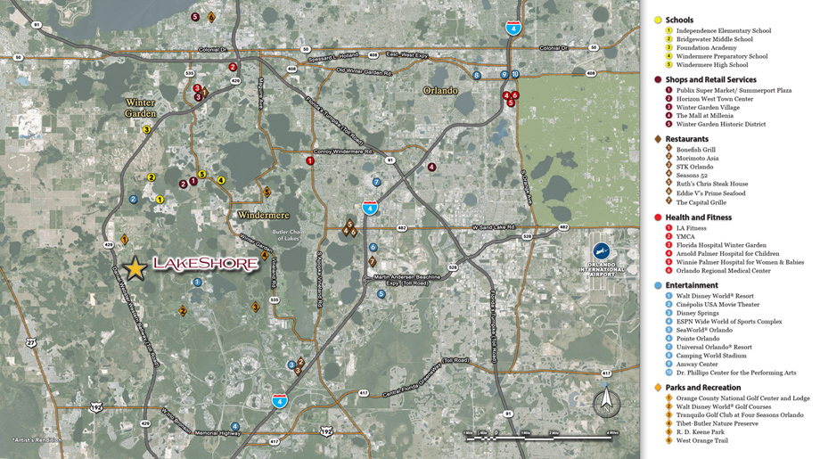 Winter Garden FL New Homes Master Planned Community Lakeshore