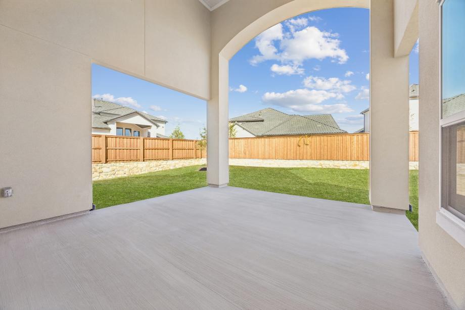Oversized two-story covered patio