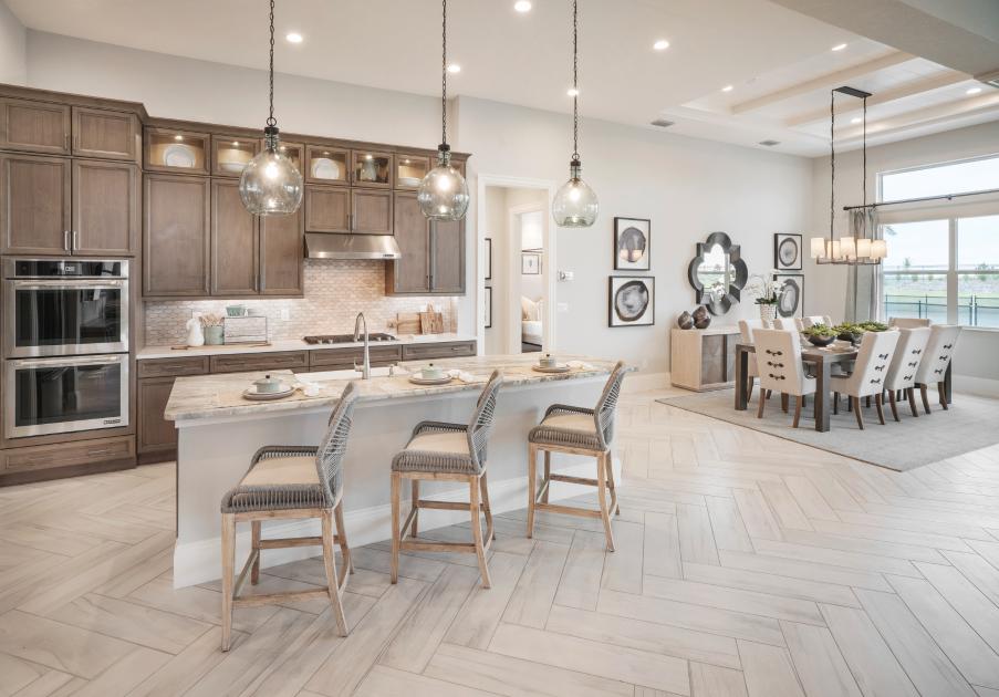 Soaring ceilings and designer appointed selections throughout the home