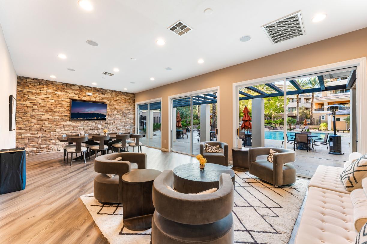 Gather with friends in the community clubhouse