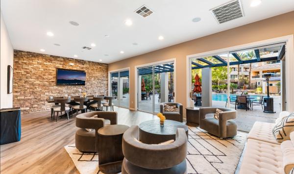 Gather with friends in the community clubhouse