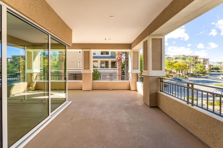 Large corner sliding doors open to wrap around veranda