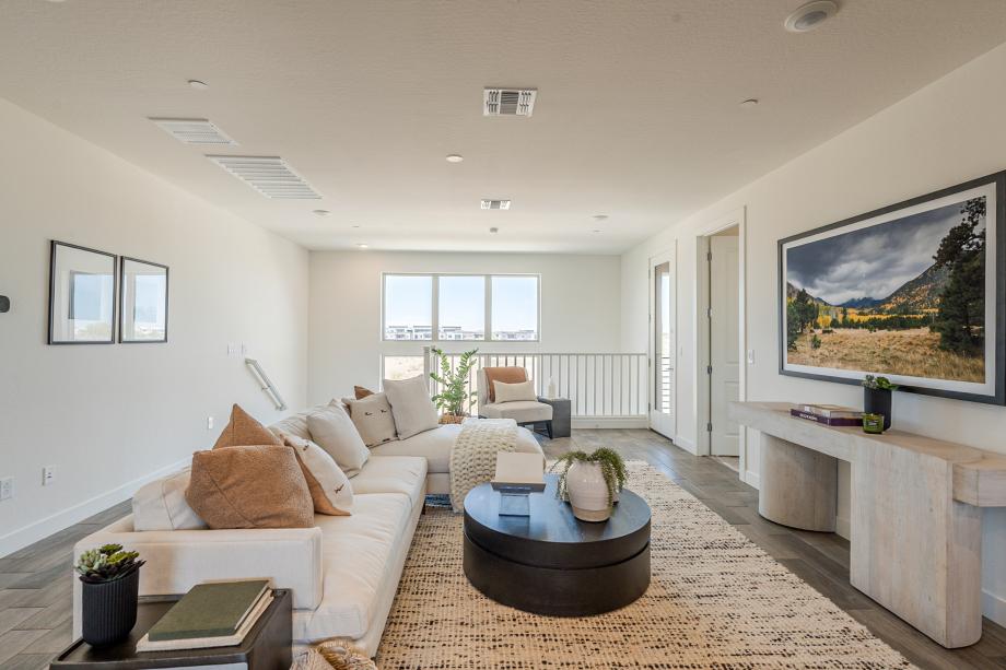 Spacious great room with beautiful flooring and upgraded finishes