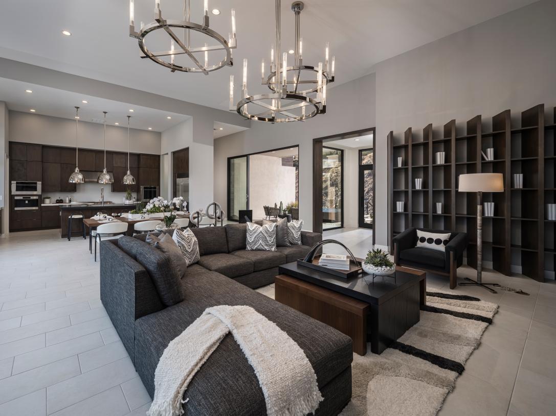 Great rooms with large sliding glass doors