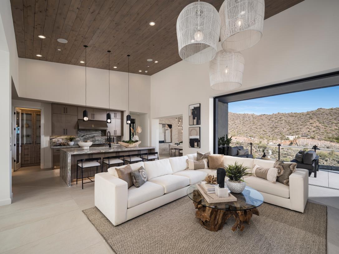 Gorgeous sliding glass doors to let the outdoors in