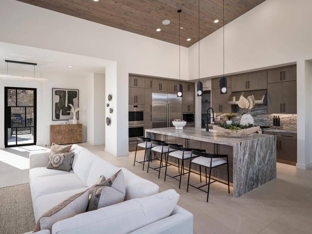 Gorgeous great rooms with views of the kitchen