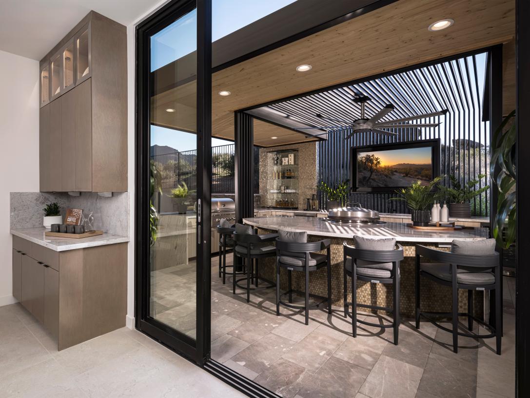 Endless outdoor living opportunities including outdoor kitchens, dining, and more