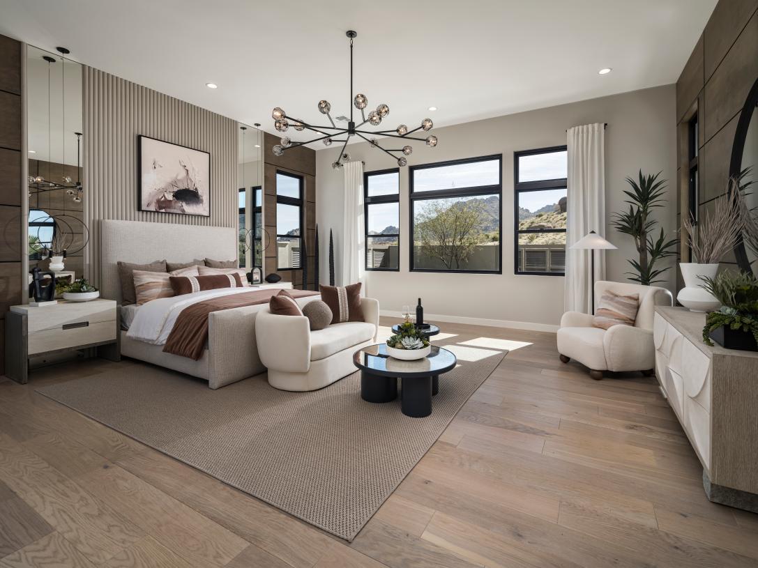 Primary suite with oversized primary bathroom and walk-in closet