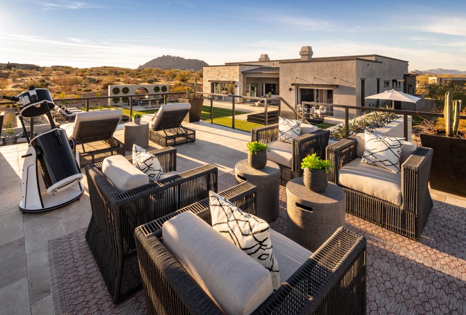 Spectacular resort-style backyard with deck for stargazing