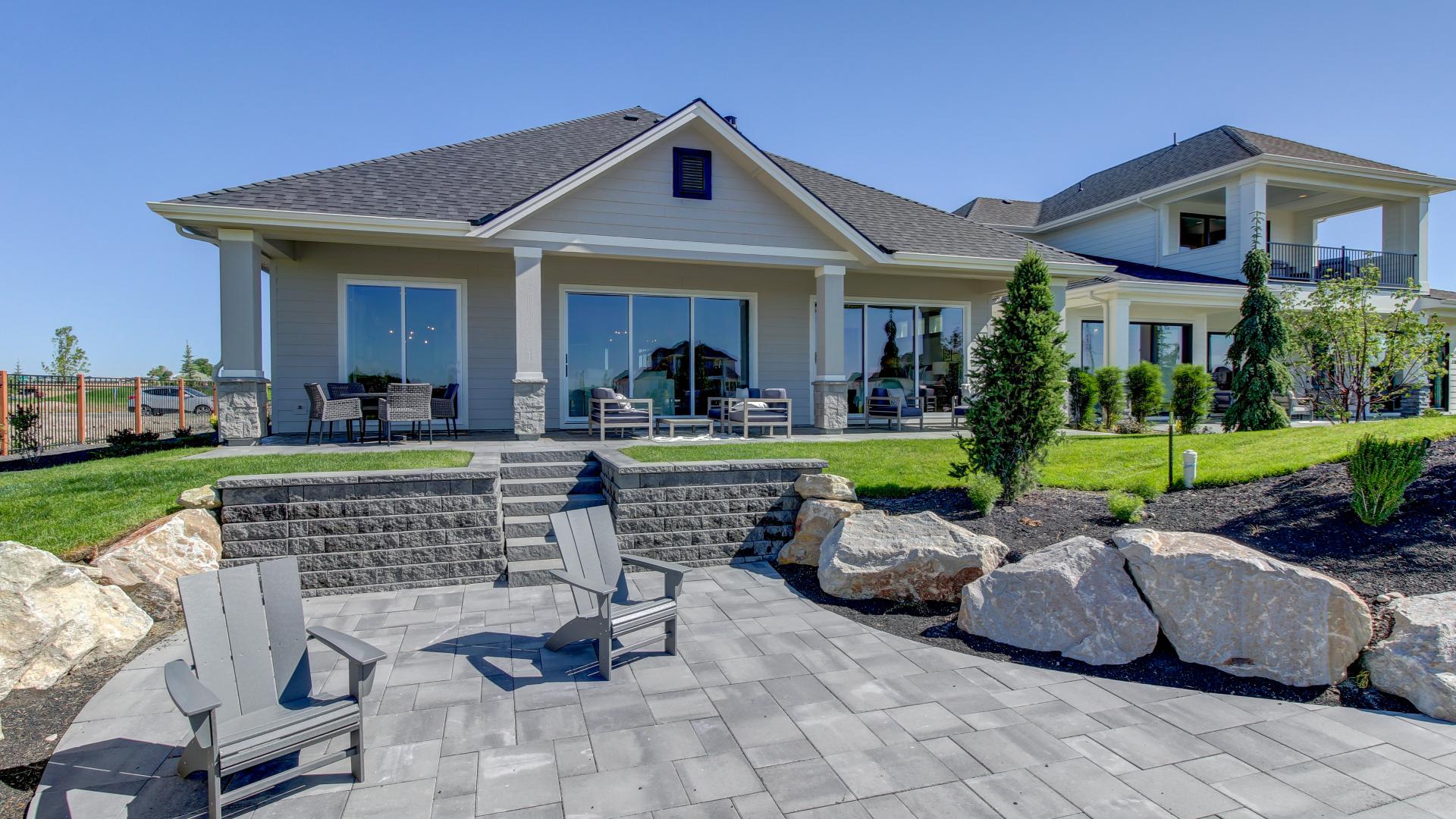 Oversized back patios for outdoor living
