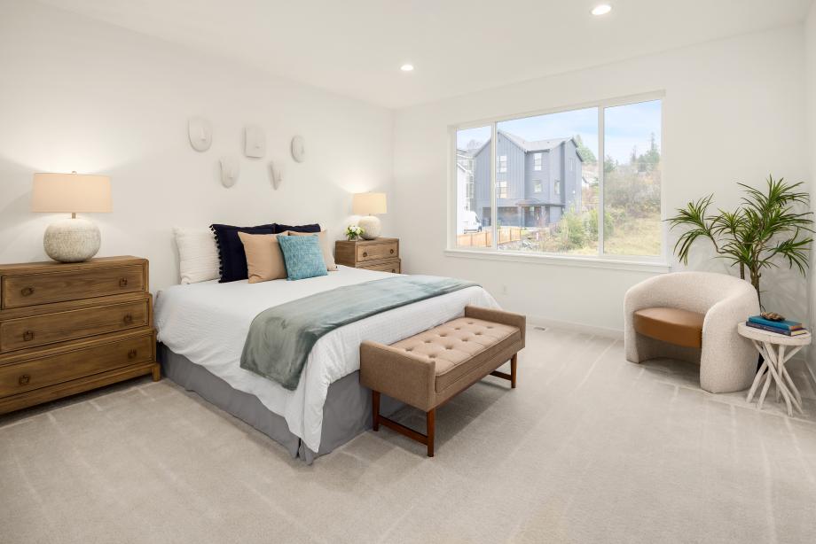 Spacious primary bedroom suite