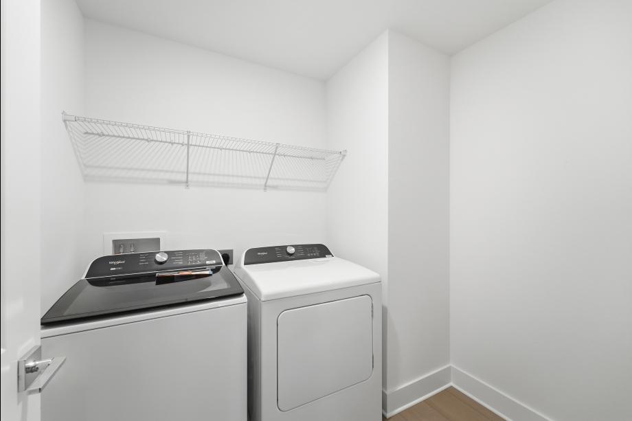 Clean, organized, and efficient laundry room