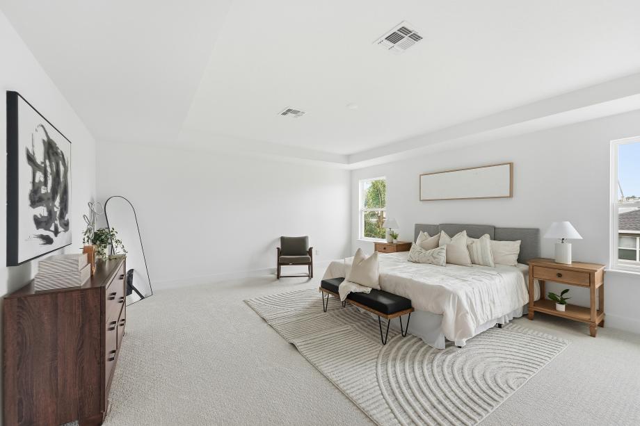 This primary retreat is a peaceful retreat at the end of any day