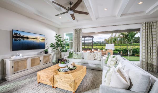 Experience the ultimate in luxury living with this seamless indoor-outdoor great room