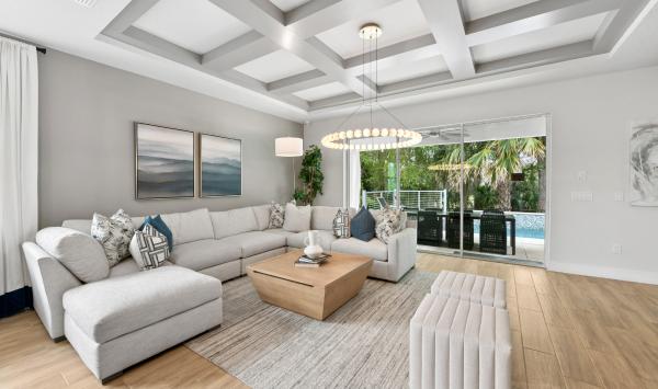 Experience the ultimate in luxury living with this seamless indoor-outdoor great room
