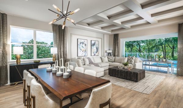 Experience the ultimate in luxury living with this seamless indoor-outdoor great room