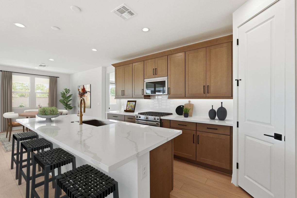 Beautiful kitchen with upgraded cabinets and spacious island