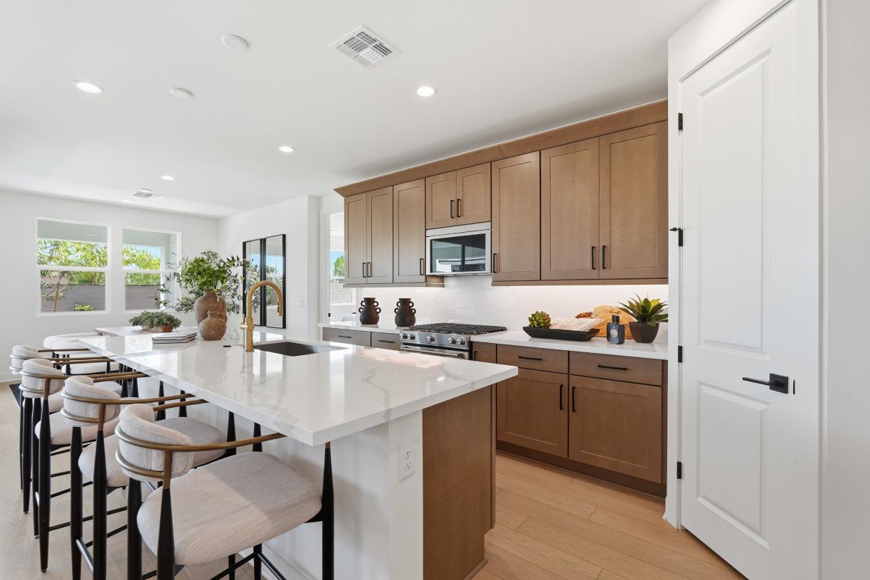 Kitchen with spacious island and ample cabinet space