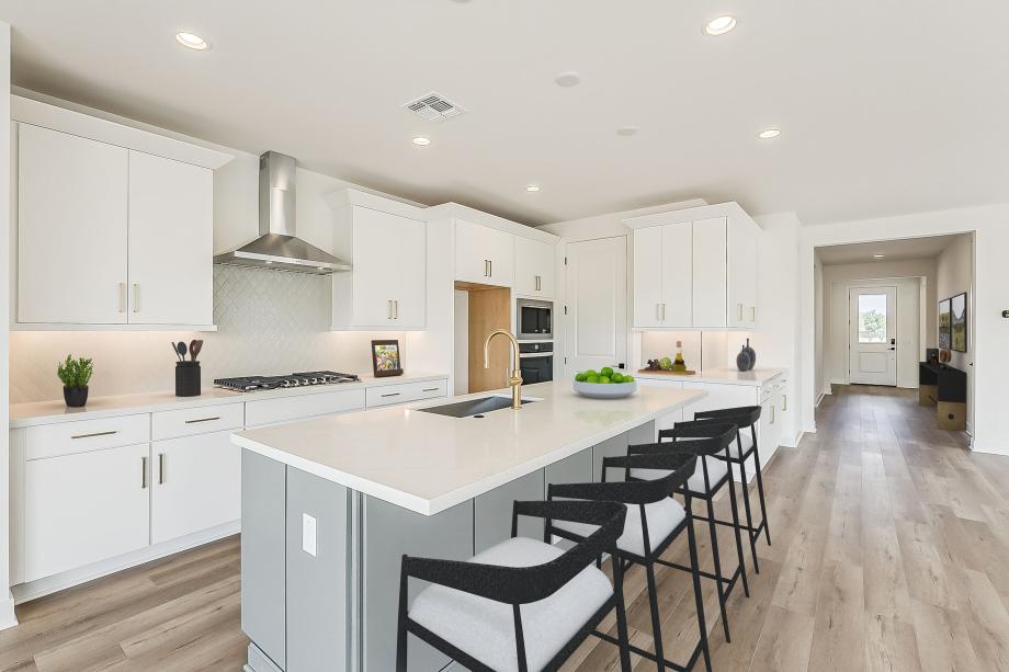 Beautiful kitchen with upgraded cabinets and spacious island