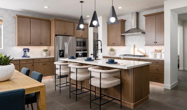 Gourmet kitchen with upgraded cabinets, countertops, and KitchenAid appliances