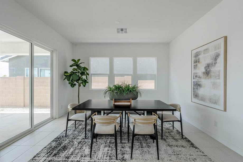 Spacious casual dining area with upgraded finishes