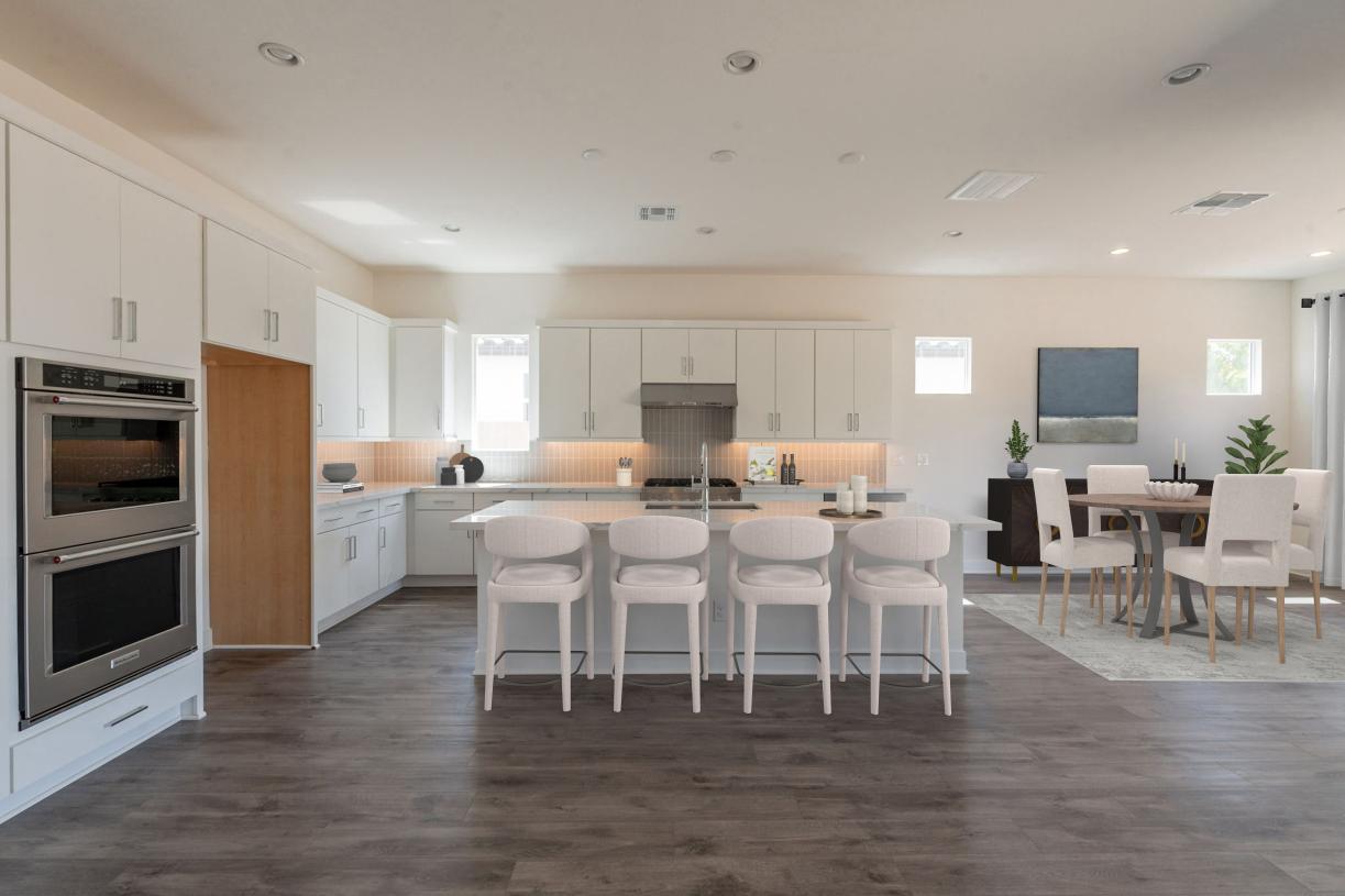 Beautiful kitchen with upgraded cabinets and spacious island