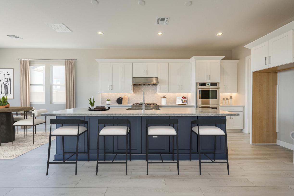 Beautiful kitchen with upgraded cabinets and spacious island