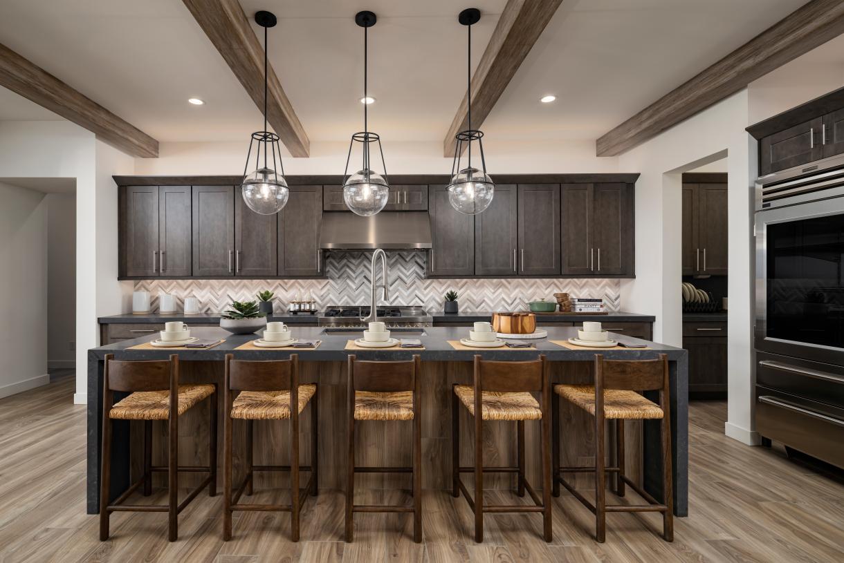Beautiful kitchen with upgraded cabinets and spacious island