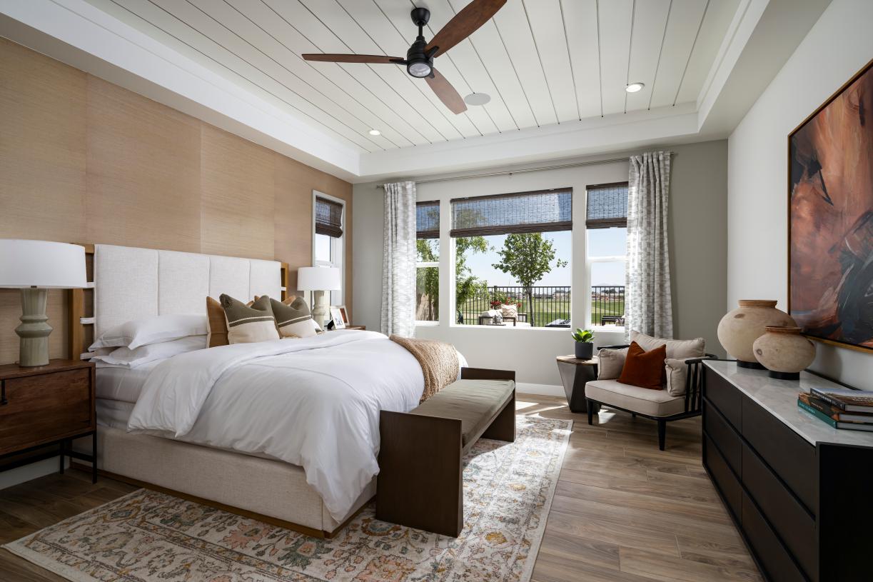 Primary bedroom suite with stunning fixtures and an abundance of natural light
