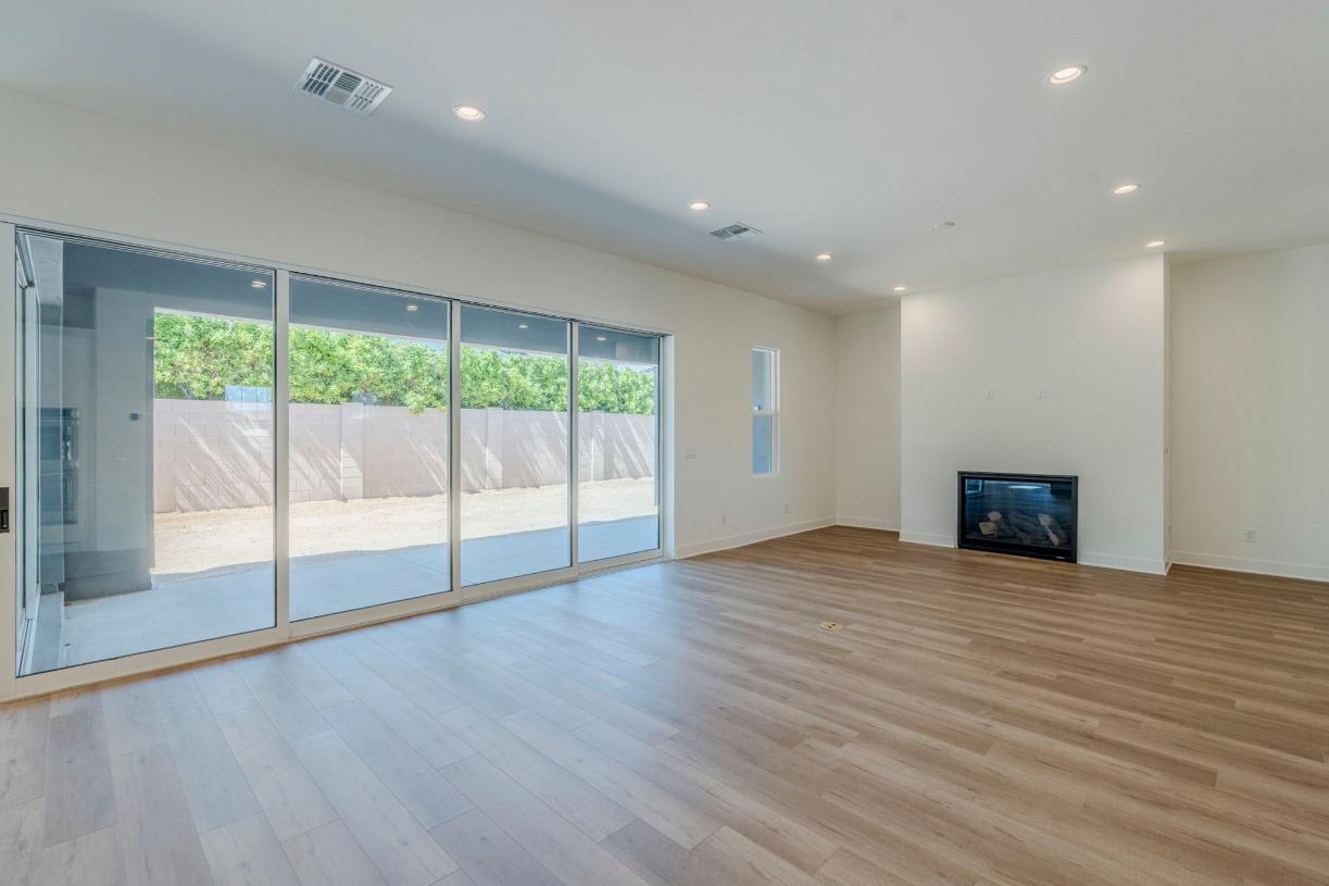 Expansive great room with beautiful fireplace