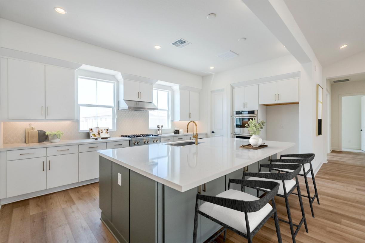 Beautiful kitchen with upgraded cabinets and spacious island