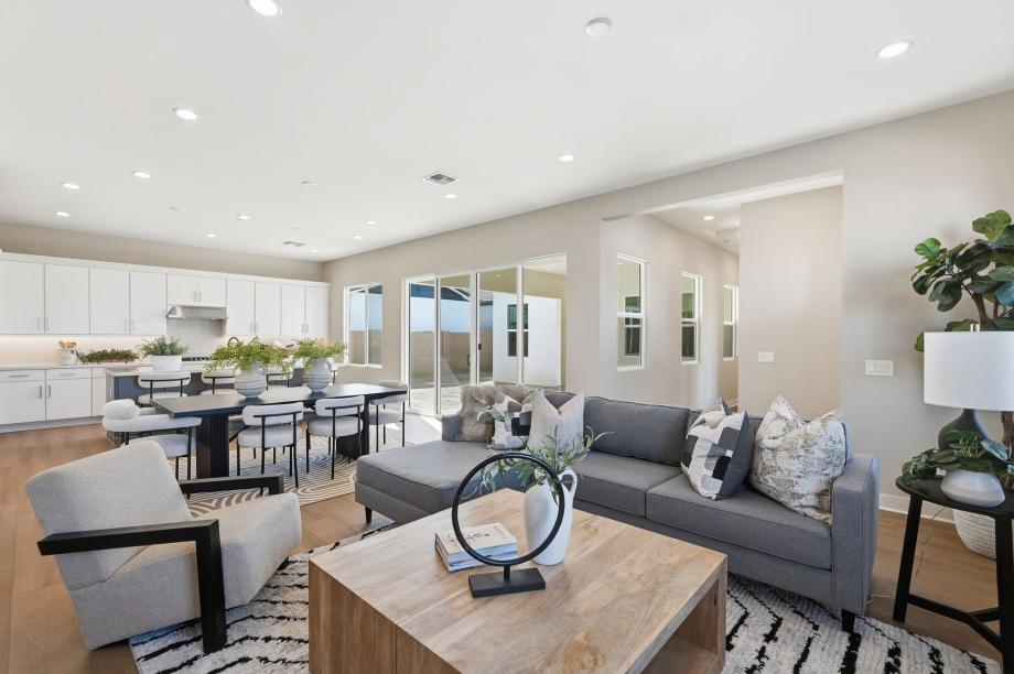 Great room with open floor plan layout