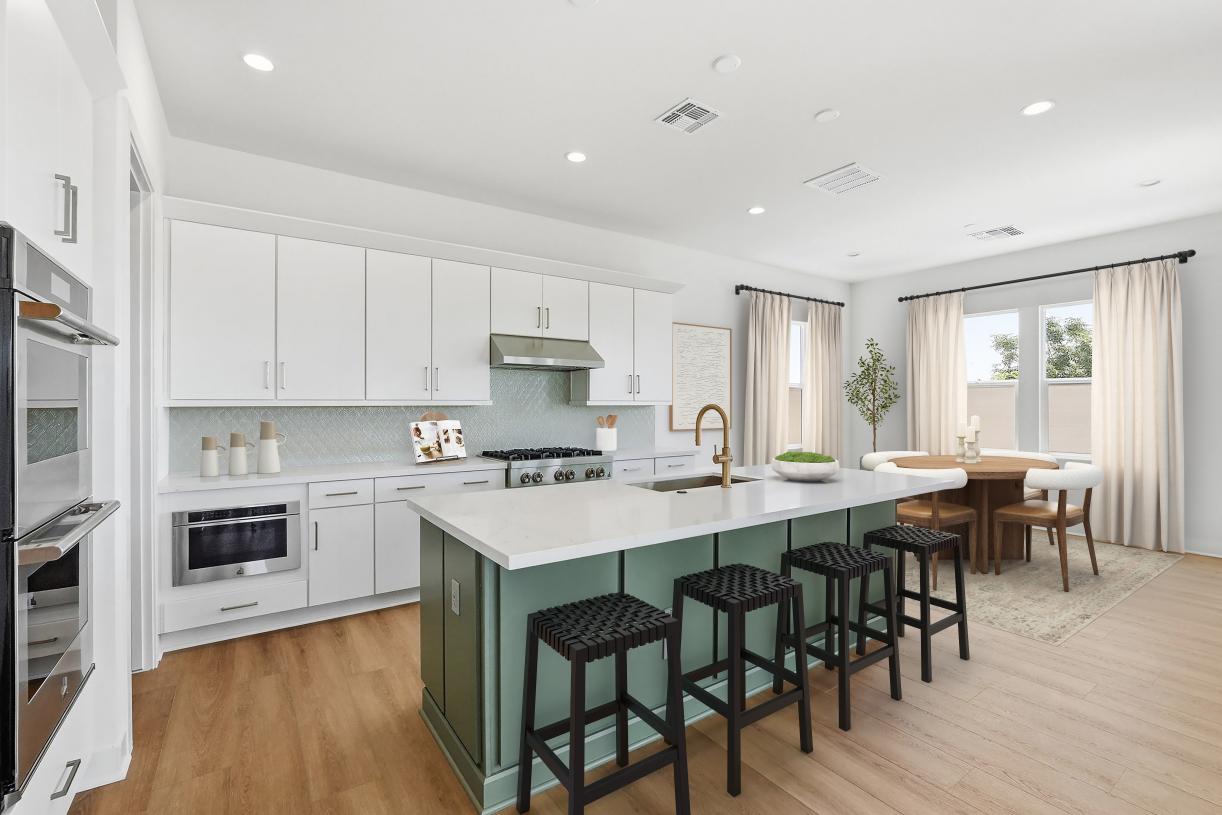 Beautiful kitchen with upgraded cabinets and spacious island