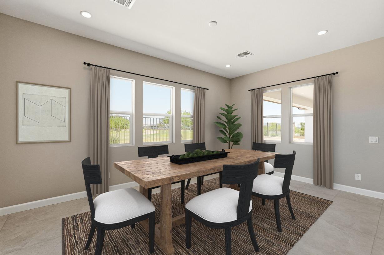 Casual dining area with ample natural lighting