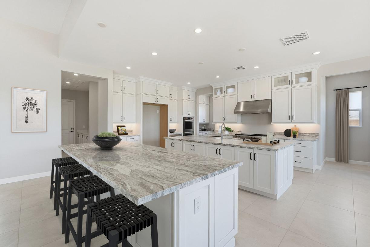 Beautiful kitchen with upgraded cabinets and spacious double islands