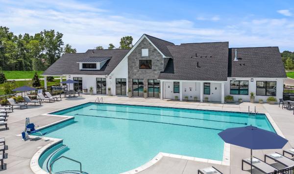 The brand-new clubhouse and outdoor pool is now open