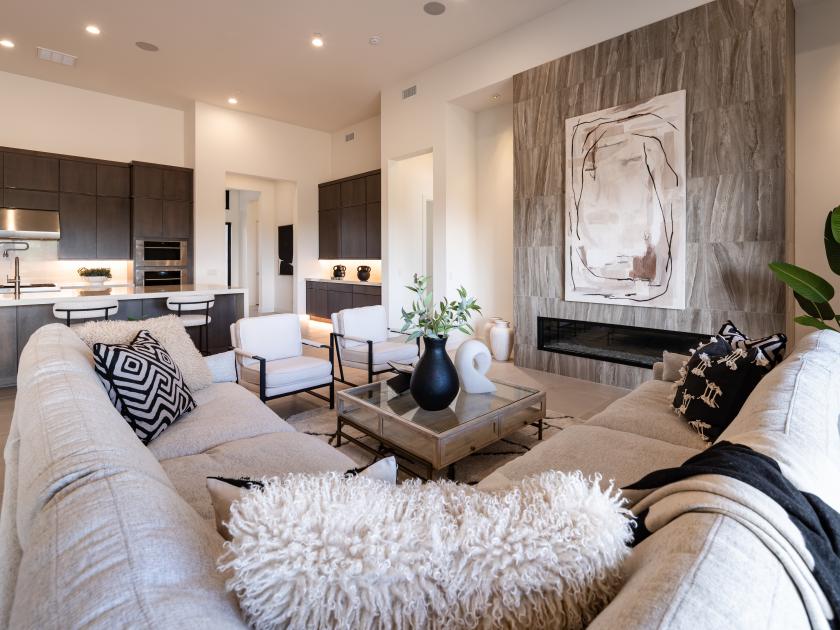 Great room with ample natural light and direct access to outdoor patio