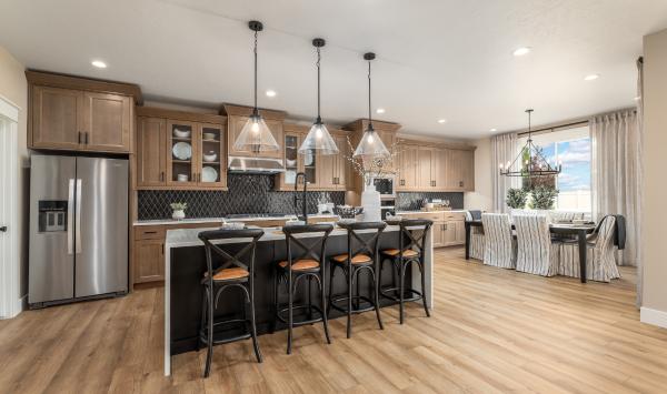 Dream kitchen with large center island and gas cook top