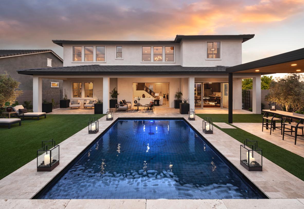 Beautiful extended patio and open-concept floor plan that brings the outdoors in for living, dining, and entertaining