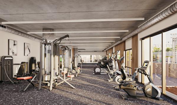 Well-equipped fitness room