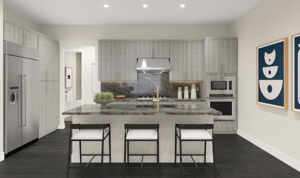 Spacious kitchen island