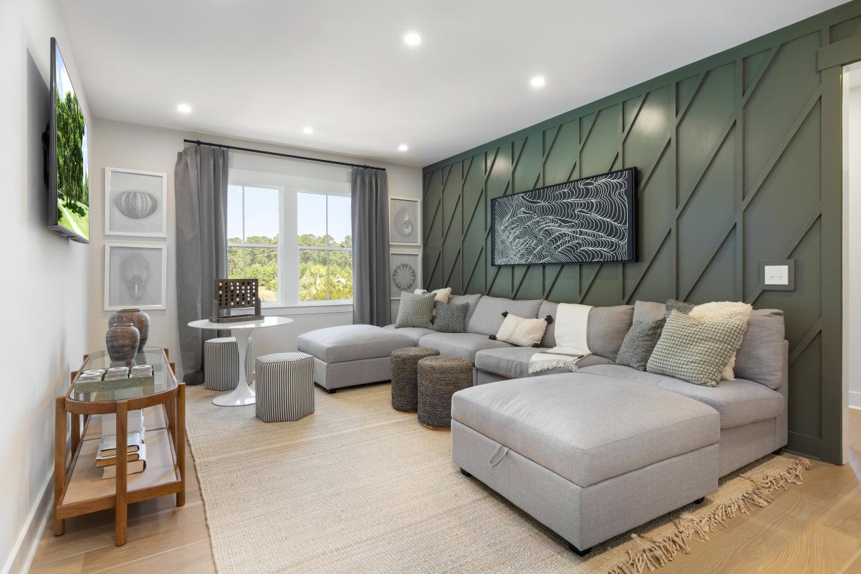 Second floor loft space for additional living and entertainment