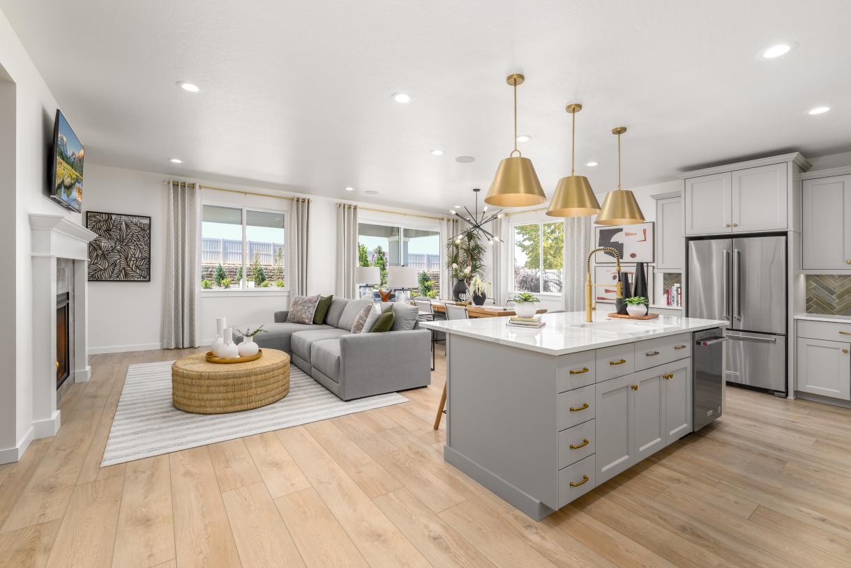 Open, flowing great rooms and kitchens with ample space for entertaining