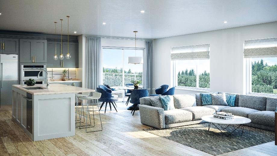 Bright, open concept living in the great room