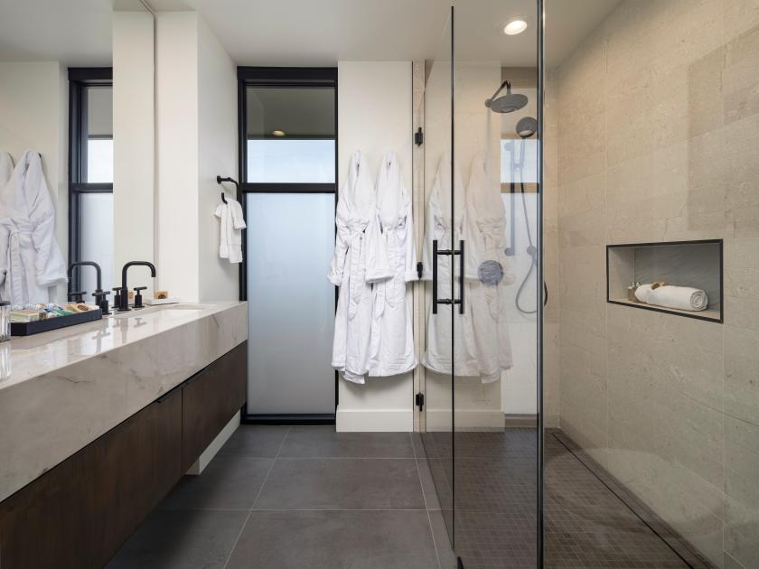 Beautiful spa-like bathroom with oversized walk-in shower