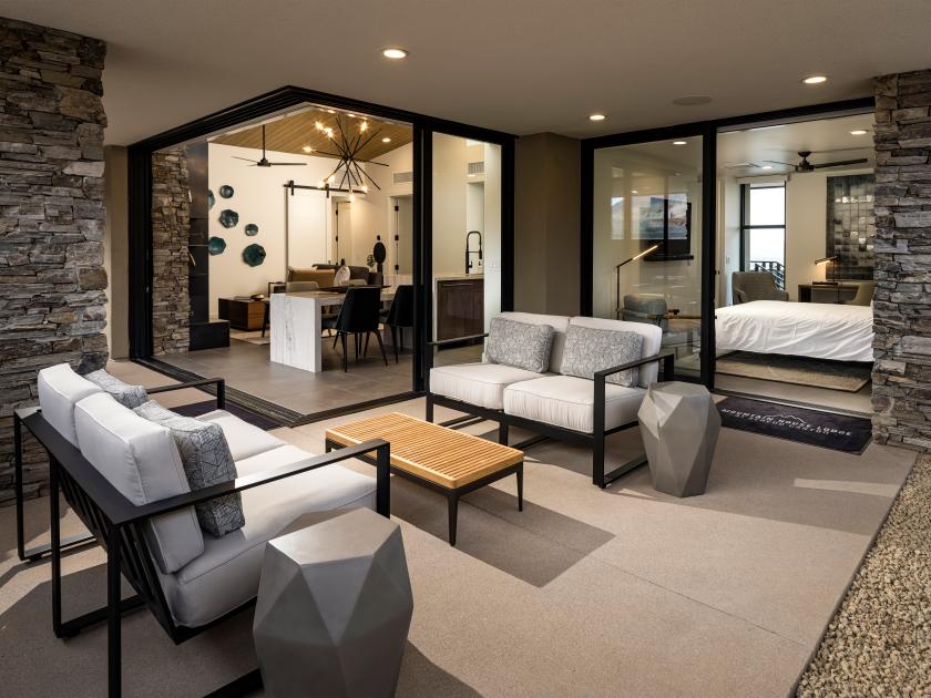 Large private covered patio